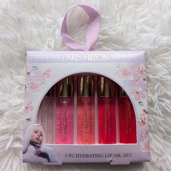 Paris Hilton, 5-Piece Hydrating Lip Oil Set, New in Box - Picture 1 of 3